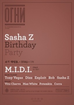 Sasha Z B-Day Party with M.I.D.I